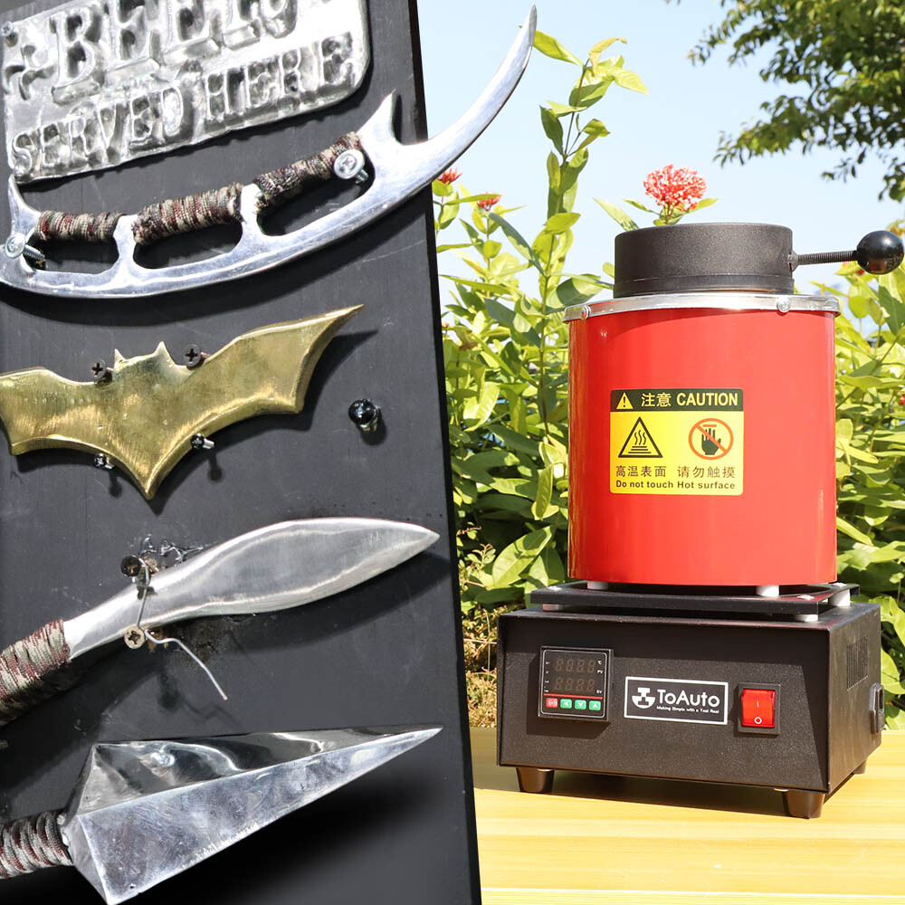 3KG Digital Metal Melting Furnace Jewelry Smelter Kiln Refining Gold Silver 110V