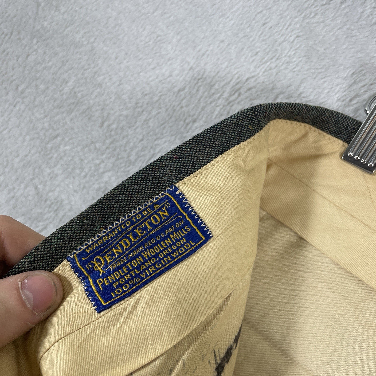 Vtg 50s Drop Loop Wool Slacks Men’s 32x32 Pendleton Rockabilly Pants Pleated 40s