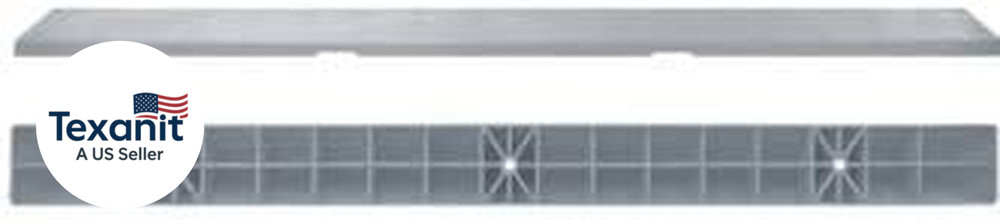 6' Recycled Plastic Commercial Parking Blocks (Light Gray, 1-Pack)