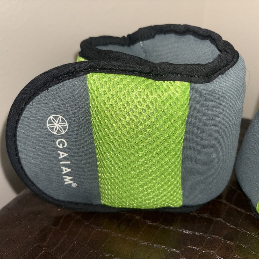 Gaiam Ankle Weights Strength Training Sets with Adjustable Straps 2 Lbs Each