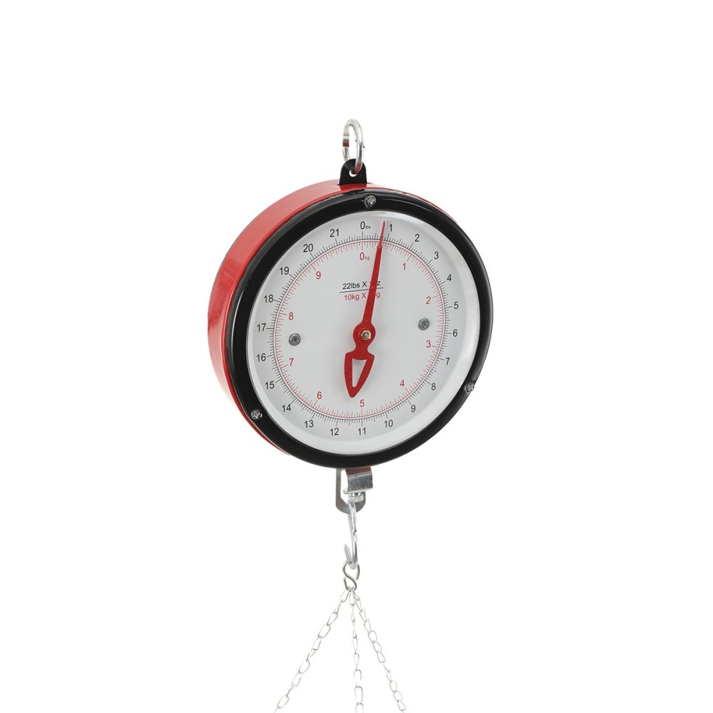 10kg/22lbs Double-sided Dial Hanging Scale Circular Hanging Scale Supermarkets