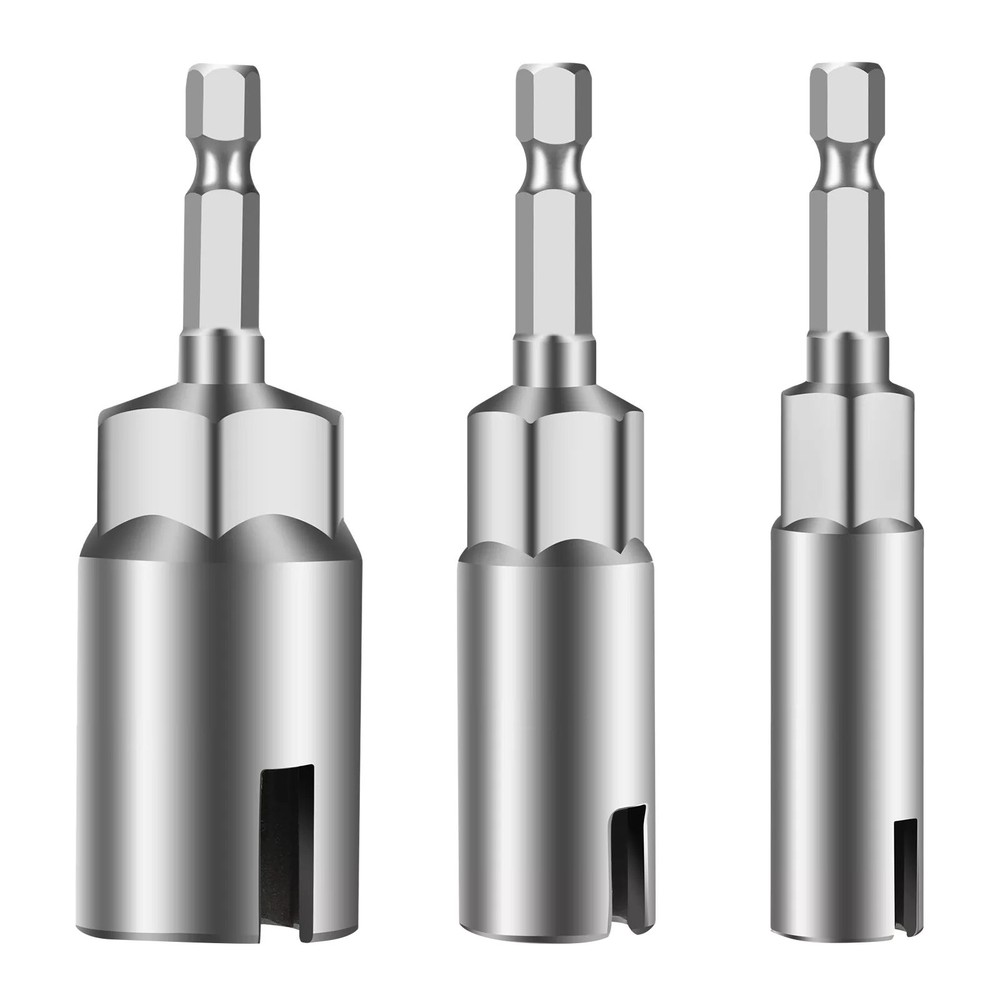 3Pcs Power Wing Nut Driver Hook Drill Bits Socket Wrench Tool 1/4 Inch Hex Shank