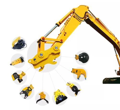 Mini Excavator Attachmet Hydraulic Quick Hitch Quick Coupler Quick Hook Grey