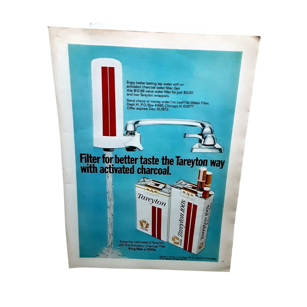 1971 Tareyton Cigarettes Original Print Ad vintage