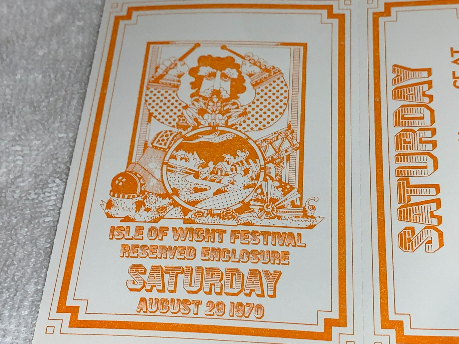 JIMI HENDRIX THE DOORS THE WHO 3 Isle Of Wight 1970 Festival Concert Tickets U.K