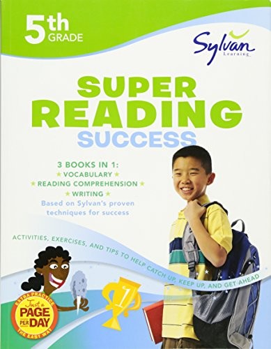 5TH GRADE SUPER READING SUCCESS: ACTIVITIES, EXERCISES, By Sylvan Learning *VG+*