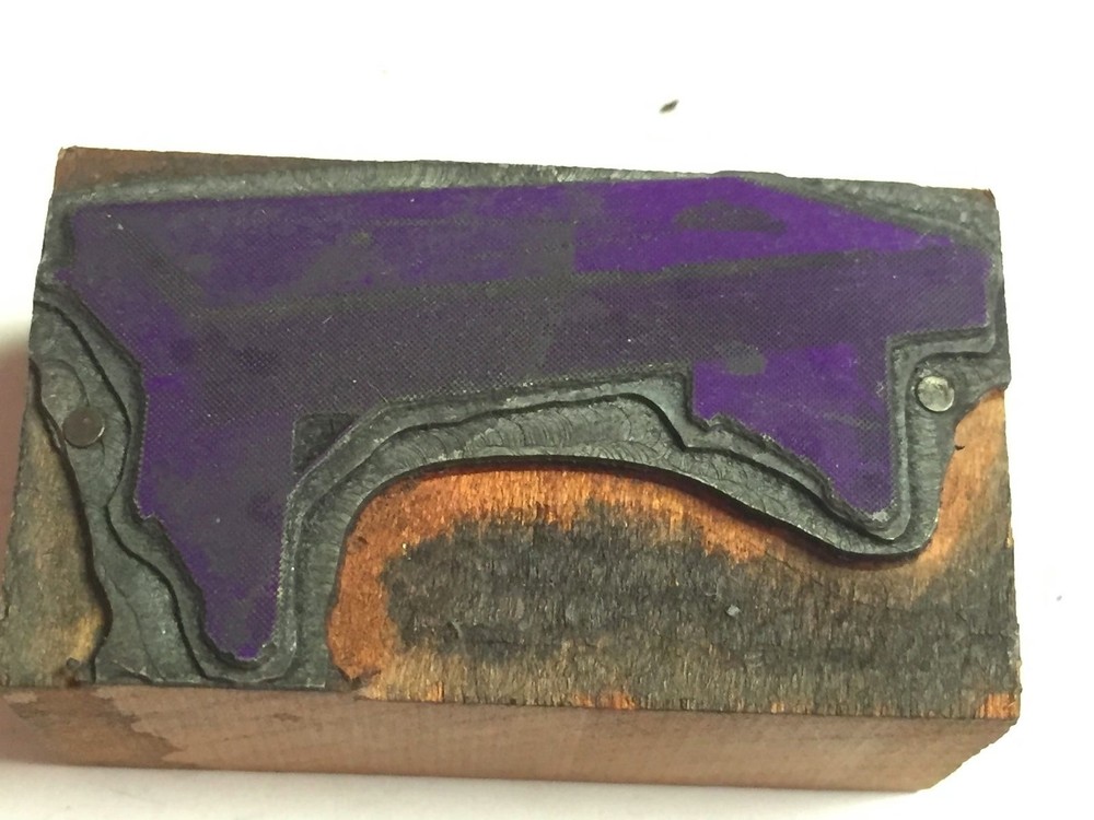 Billiard's Pool Table Printer's Letterpress Type Block