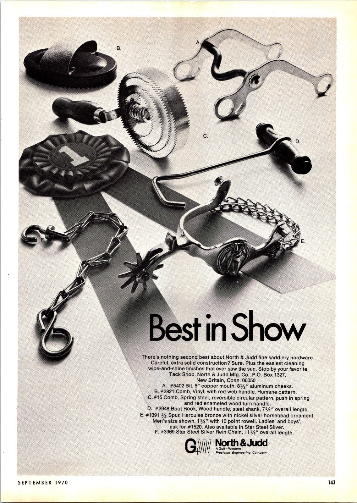 North and Judd Tack Hardware Vintage Print Ad Ephemera Wall Decor