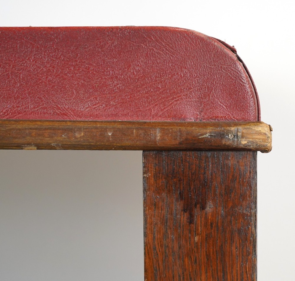 Art Deco Wood & Vinyl Console Table