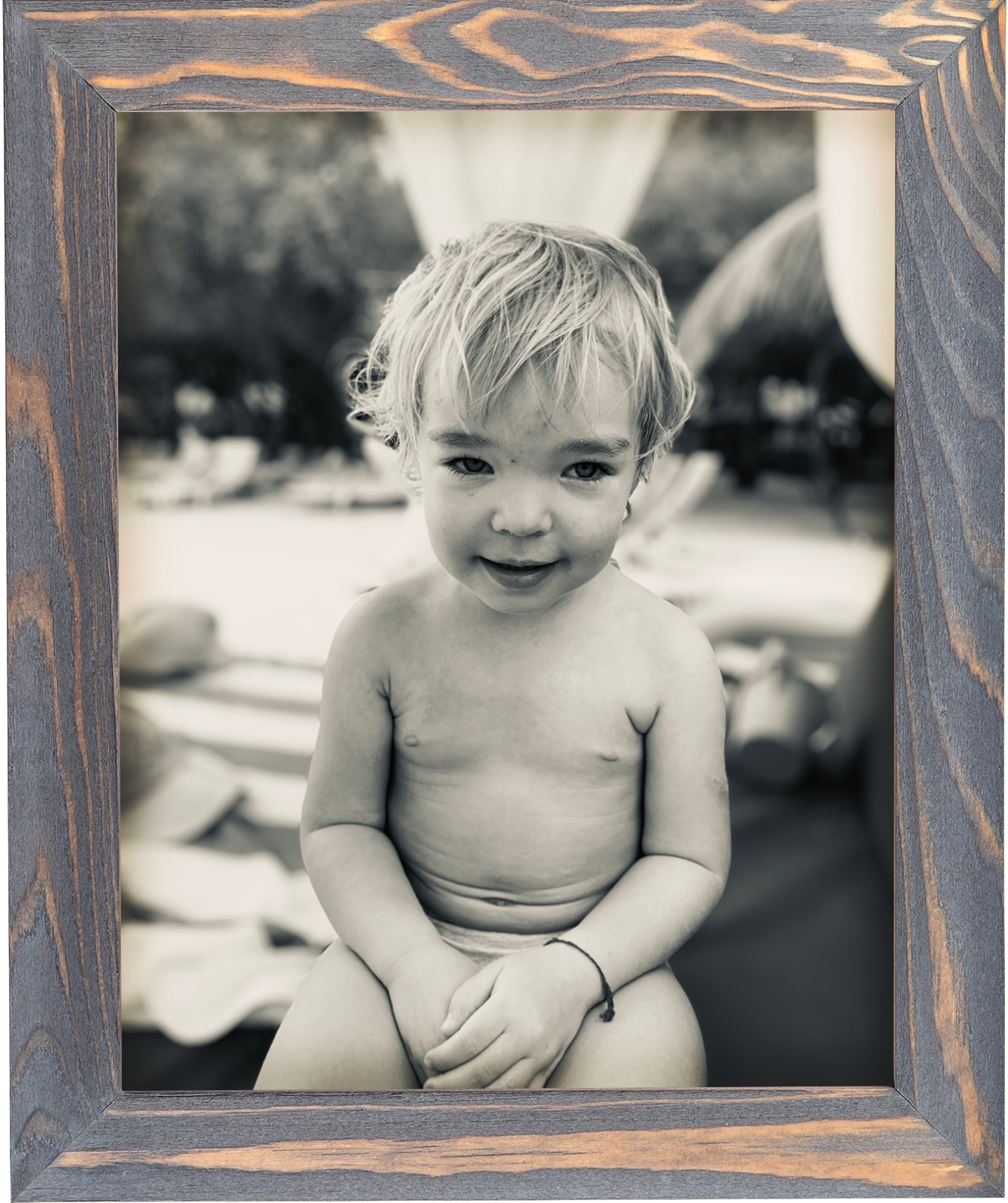 Rustic Wooden Picture Frames - Natural Solid Distressed Wood - Wall/ Tabletop