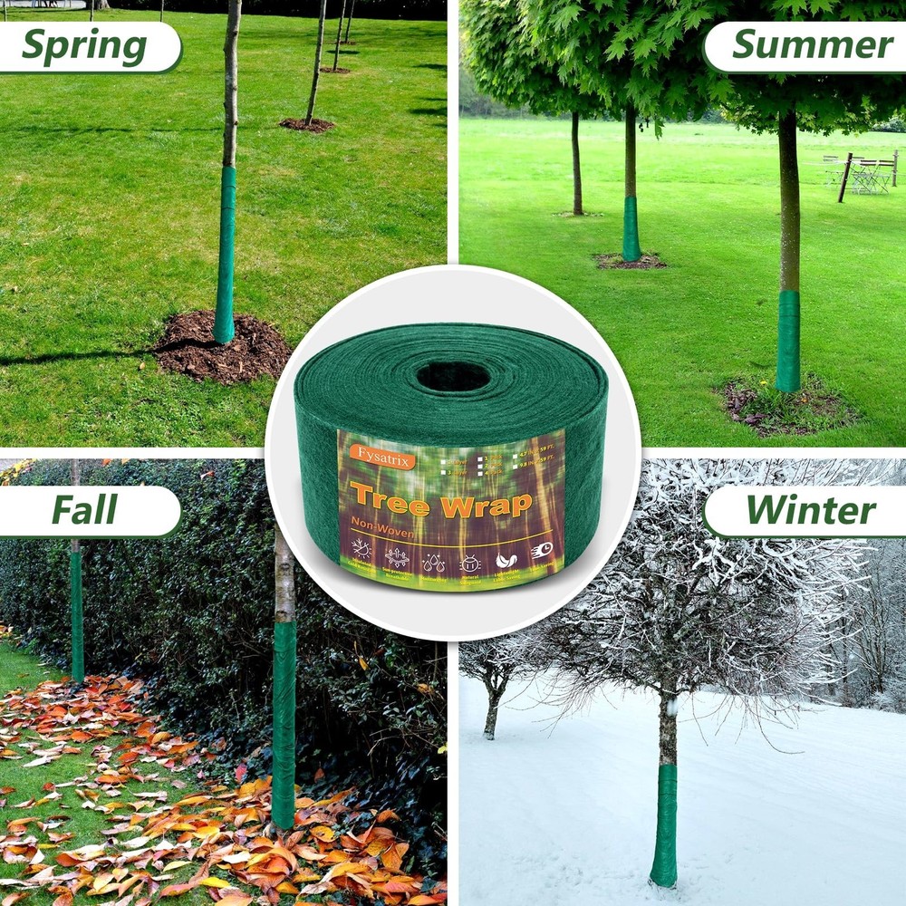 65Ft Tree Wrap 4 Pack(Total 260Ft), 3-Layer, 4.7" Width, Trunk Protector, Bre...