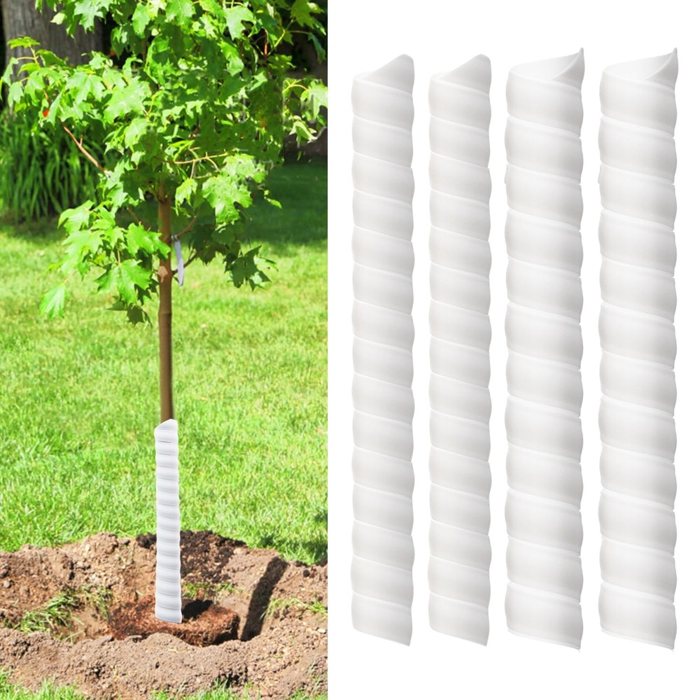 4 Pcs Plastic Spiral Tree Trunk Protector Tree Bark Protector Tube Wrap