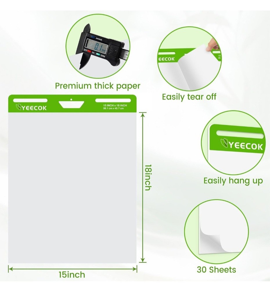 Business Source Lined Self-stick Easel Pads