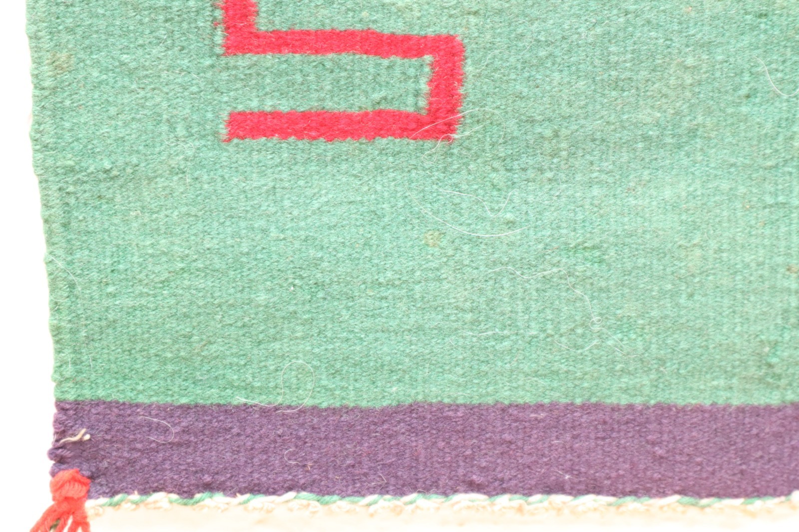 Antique Navajo Germantown Weaving Rug Pictorial Textile 23x22" VTG Whirling LOG