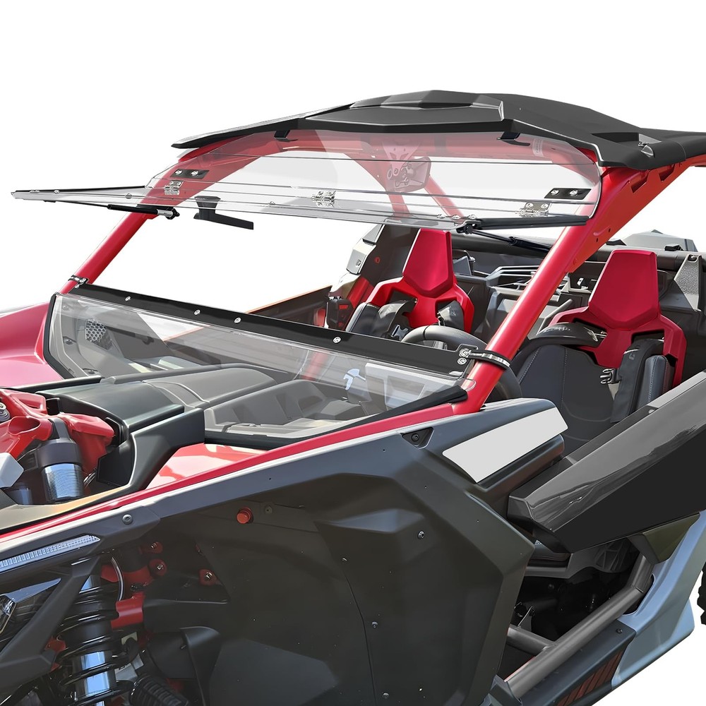 Front X3 Flip Windshield Scratch Proof Full Windshield Clear one size