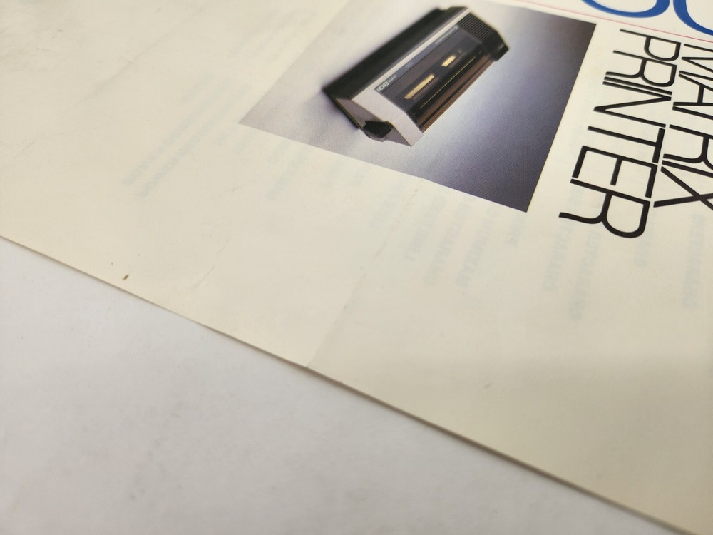 Commodore MPS801 Dot Matrix printer Sales Specifications sheet Vintage ad