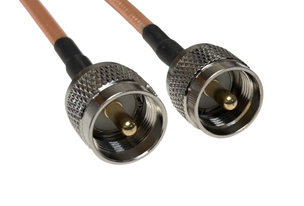 RG400 Silver PL259 UHF Male to PL259 UHF Male Coax RF Cable USA Fast Ship Lot