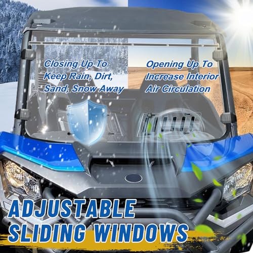 2021+ Vented Commander Windshield, Commander Sliding Full Window Front