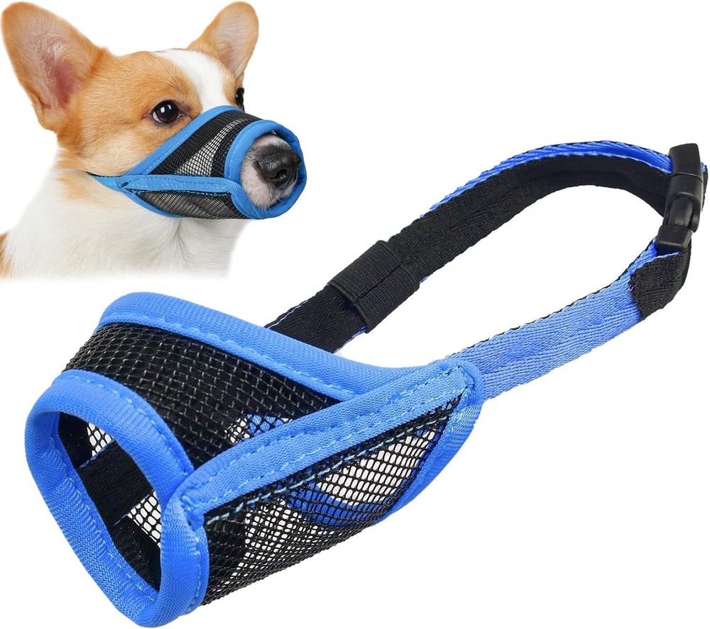 Dog Muzzle Mesh Muzzle Small Medium Dogs Soft Mouth Cover to Prevent Biting