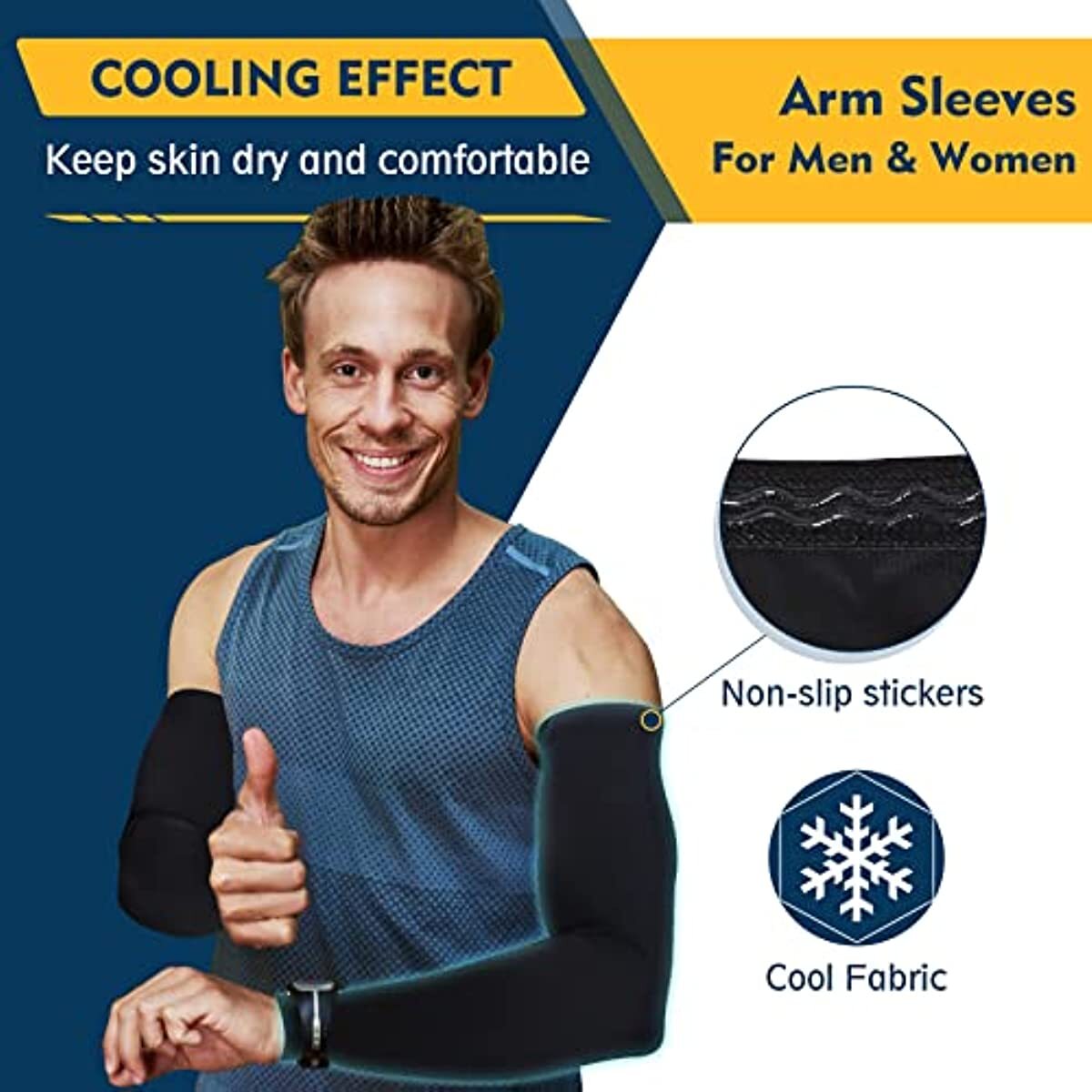 UV Sun Protection Arm Sleeves for Men and Women UPF 50 Sport Cooling Arm Sleeve