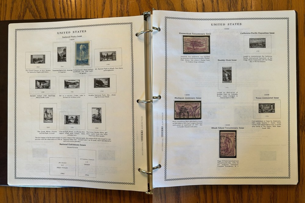 Scott Pony Express United States (US) Stamp Album 50+ Stamps Included 1893-1973