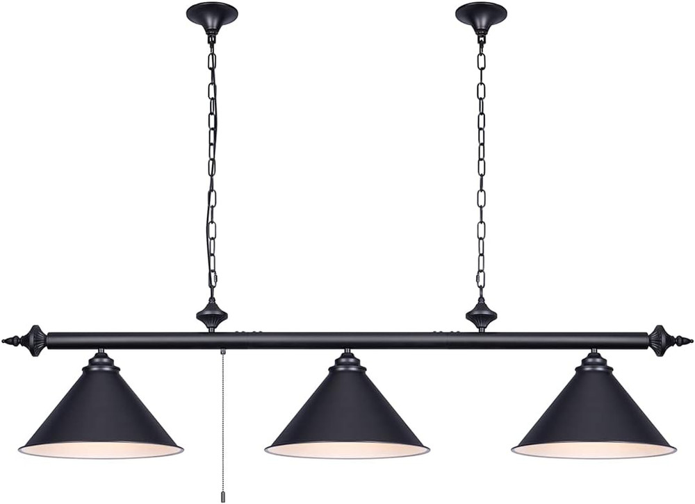 59In Billiard Pool Table Light with Pull Chain Switch on Pendant Light Fixture 3