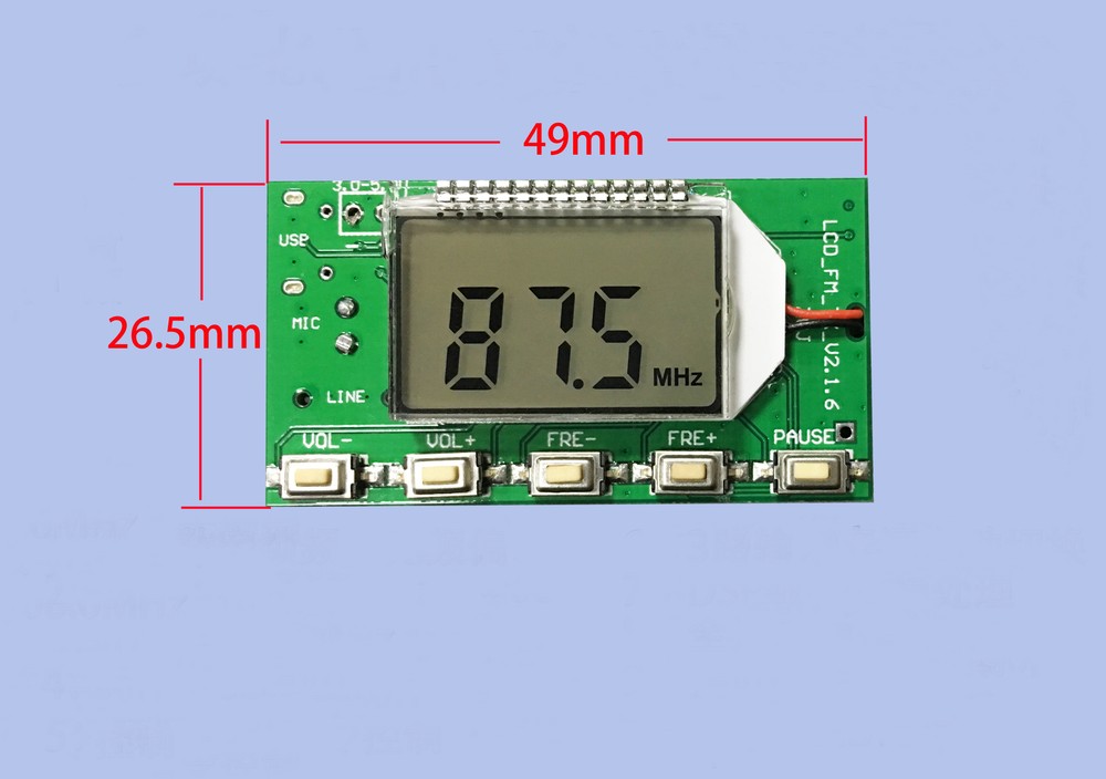 Stereo Wireless Microphone 76-108MHz