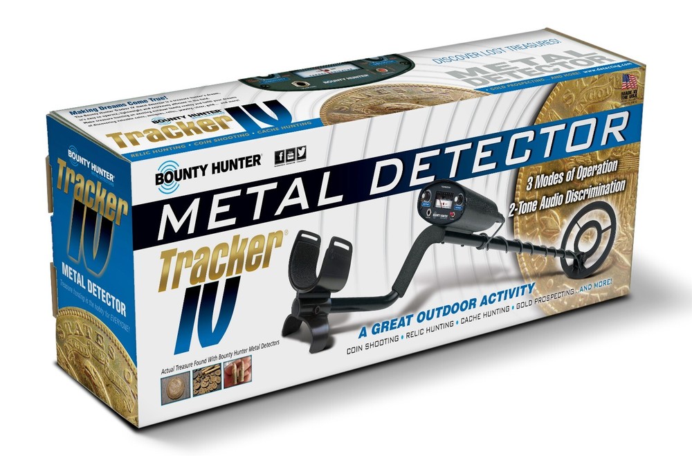 Bounty Hunter Tracker IV Metal Detector with Bonus PinPointer