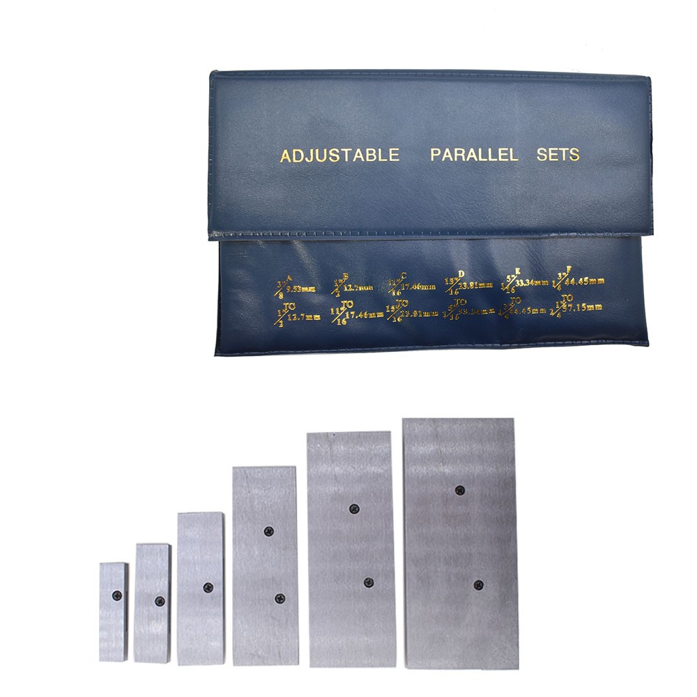 6 Pack 3/8" - 2-1/4" Parallel Set Adjustable Precision Parallel Measurement