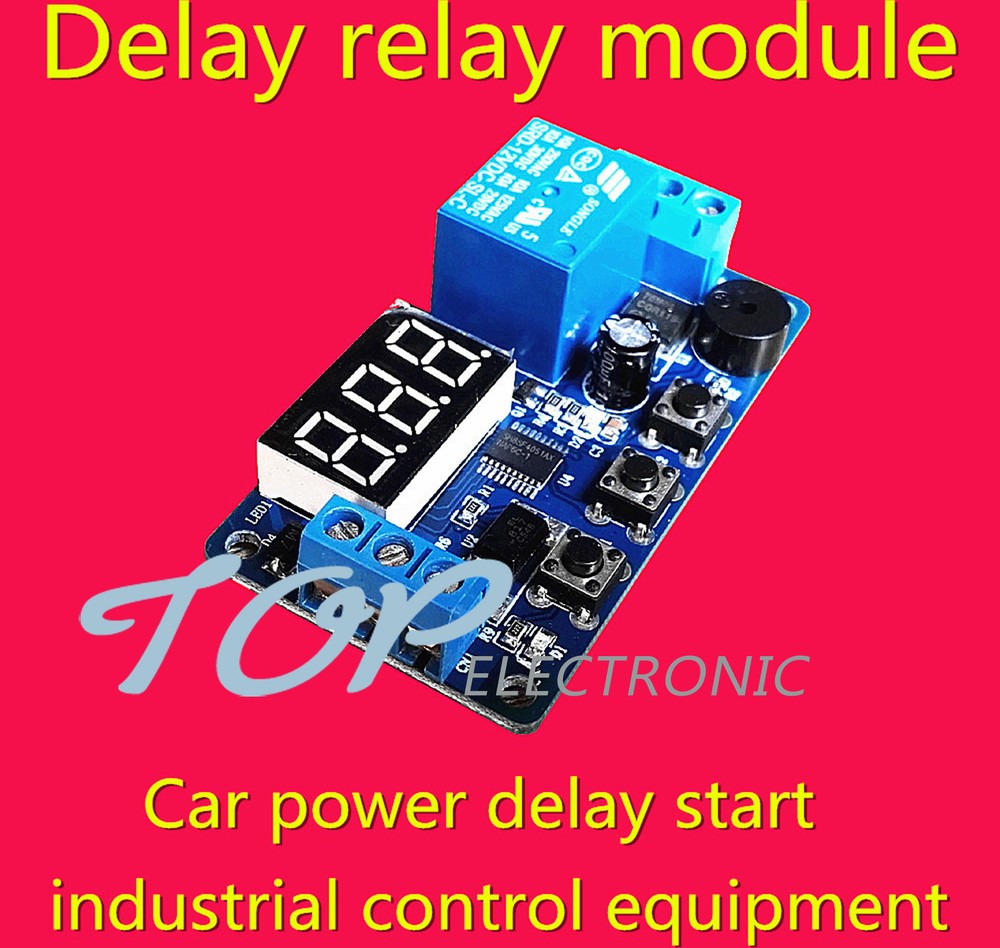 12V Programmable timer relay module Delay Timer Control Switch with LED