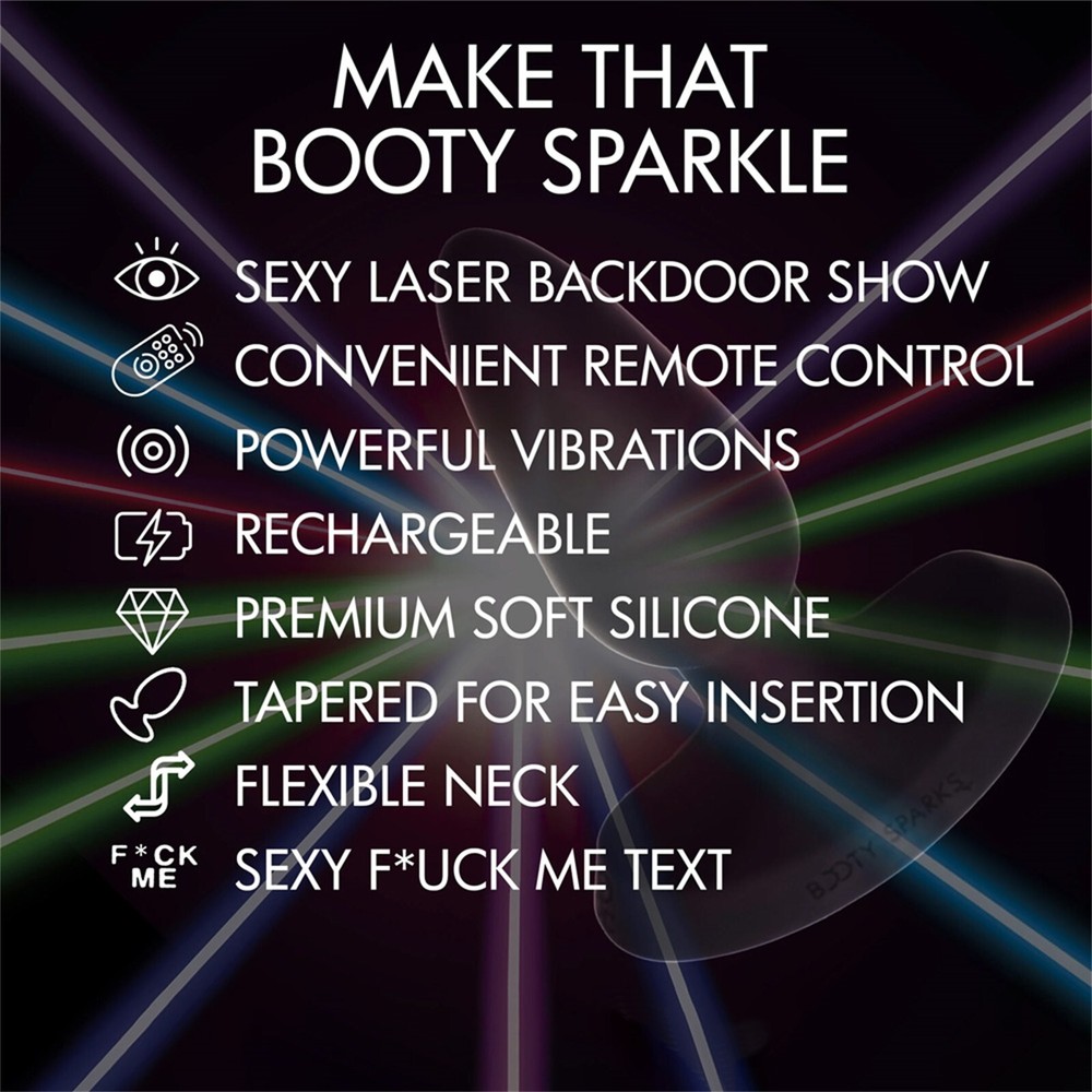 Vibrating Butt Plug with Laser Light, Large Anal Vibrator with Remote Control