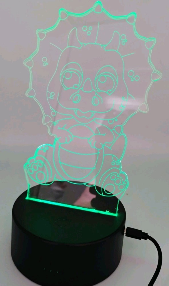 Creative 3D Visualization Lamp Baby Triceratops