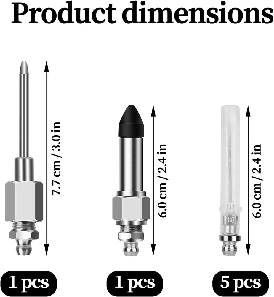 Grease Gun Needle Tip Adapter Kit