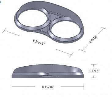 Peterbilt Chrome Dual Gauge With Visor