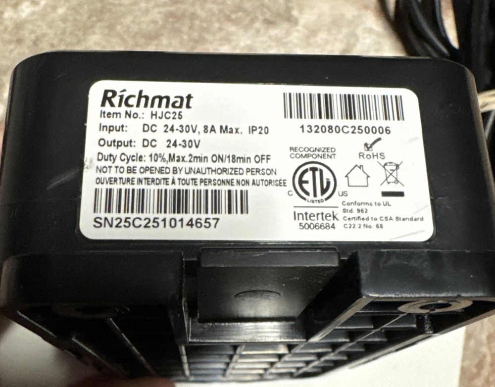 Richmat Adjustable Bed Control Box HJC25 Replacement with Wireless Remote, Head