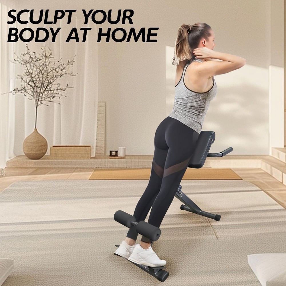 Adjustable Bench Foldable Exercise Bench Back Extension Machine Roman Chair