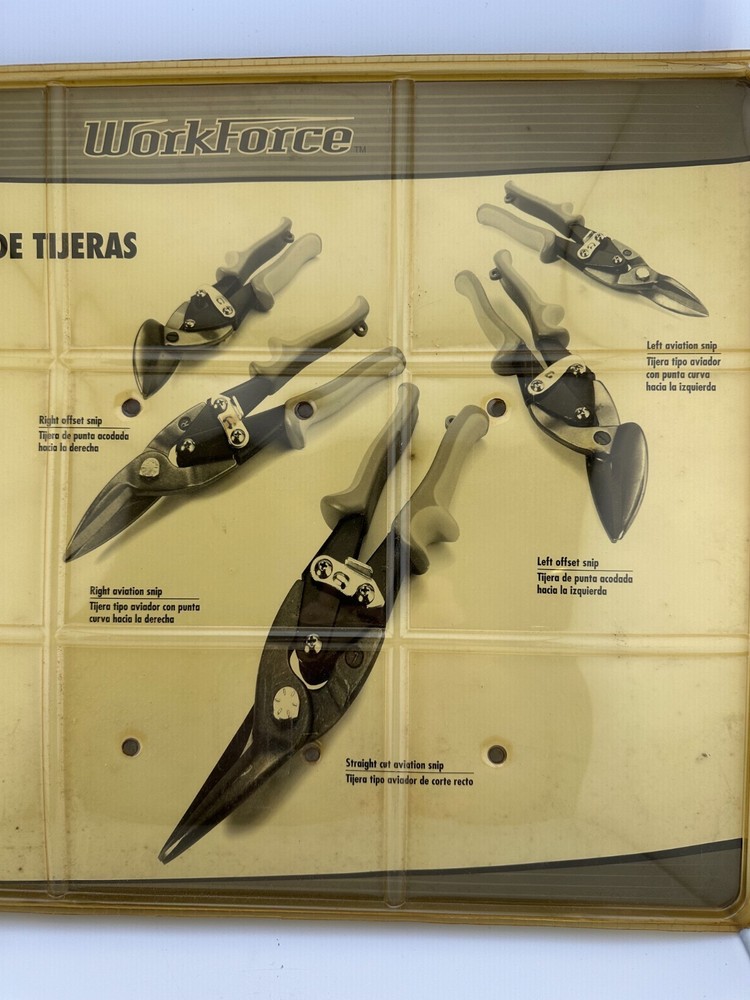Workforce 5 Pc Aviation Snip Set Metal Cutting Shears Left Right Offset