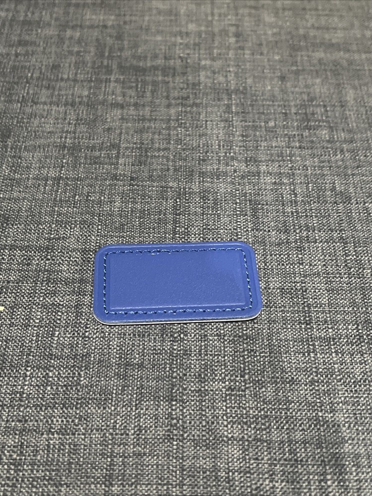 Tumi Large blue Leather Monogram Initial Patch Luggage Adhesive Removable