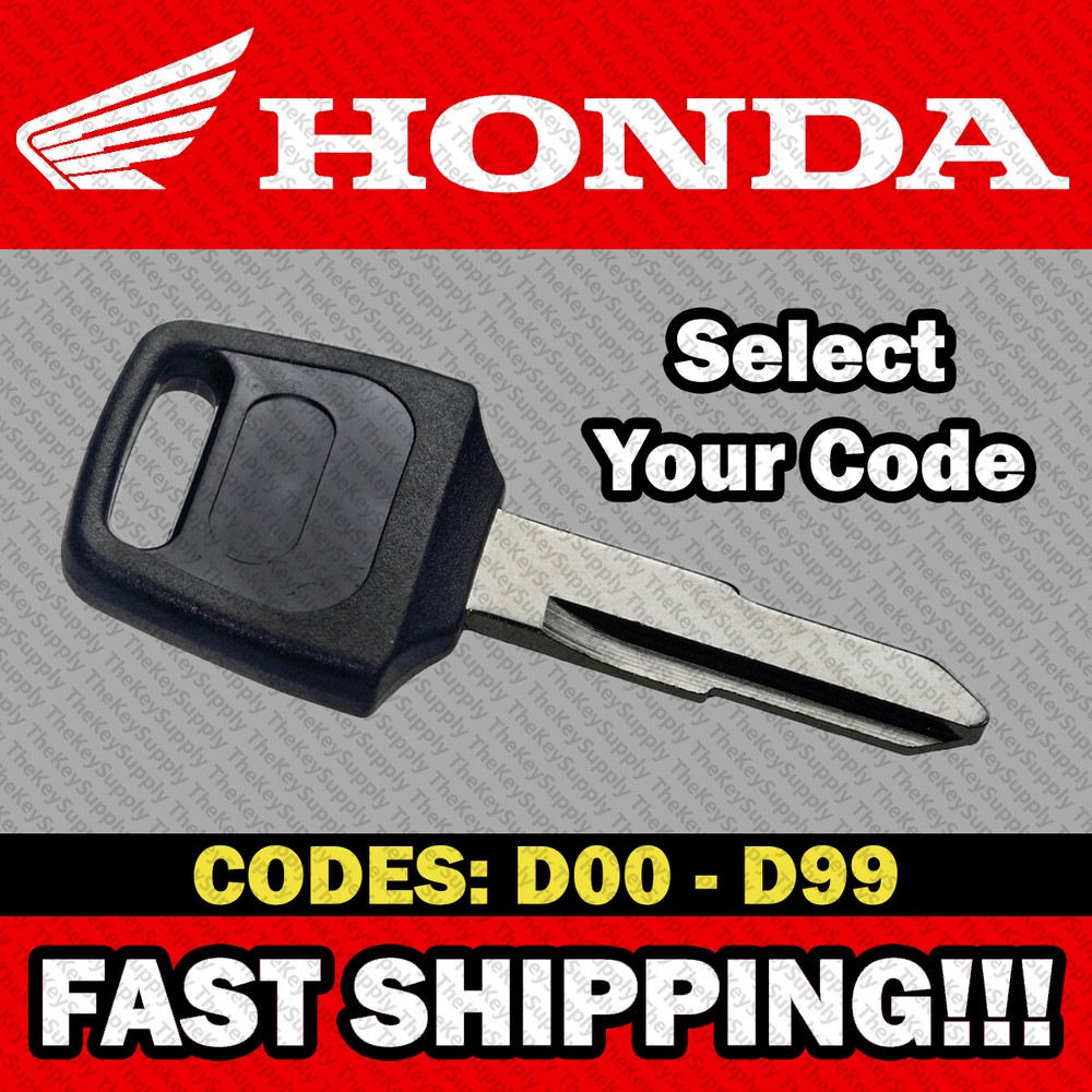 Honda Motorcycle Replacement Key Cut to Code D00 - D99