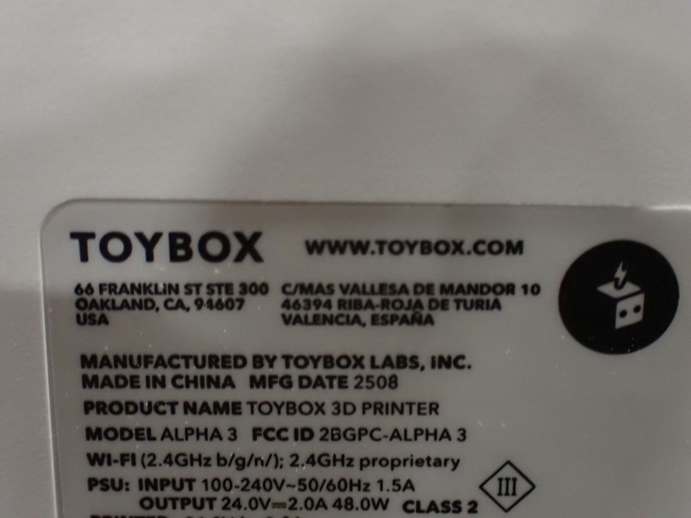 TOYBOX Alpha Three 3D Printer Starter Bundle, (Alpha 3 Version)