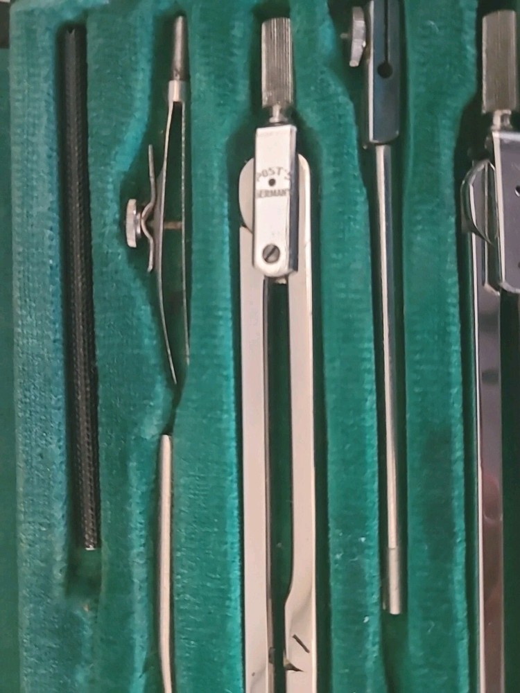 Vintage Drafting Tool Sets Posts Dietzgen Charvoz Drp Schioetz-Tomometer Tools