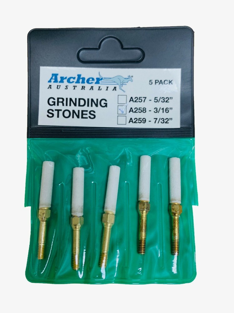 5-PACK CHAINSAW SHARPENING STONE 3/16" THREADED GRANBERG FOR .325 PITCH CHAIN