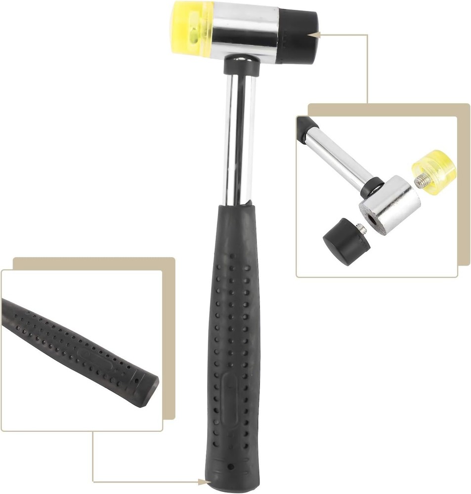 Ring Sizer Measuring Tool Set Ring Enlarger Stick Mandrel Tool Hammer Mallet