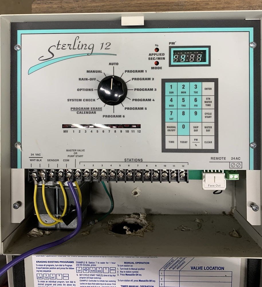 Superior Sterling 12 Station Irrigation Controller, Pre Owned (Used)