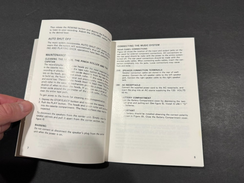 Gran Prix Electronics Mini Compo Stereo Instructions....Free Shipping