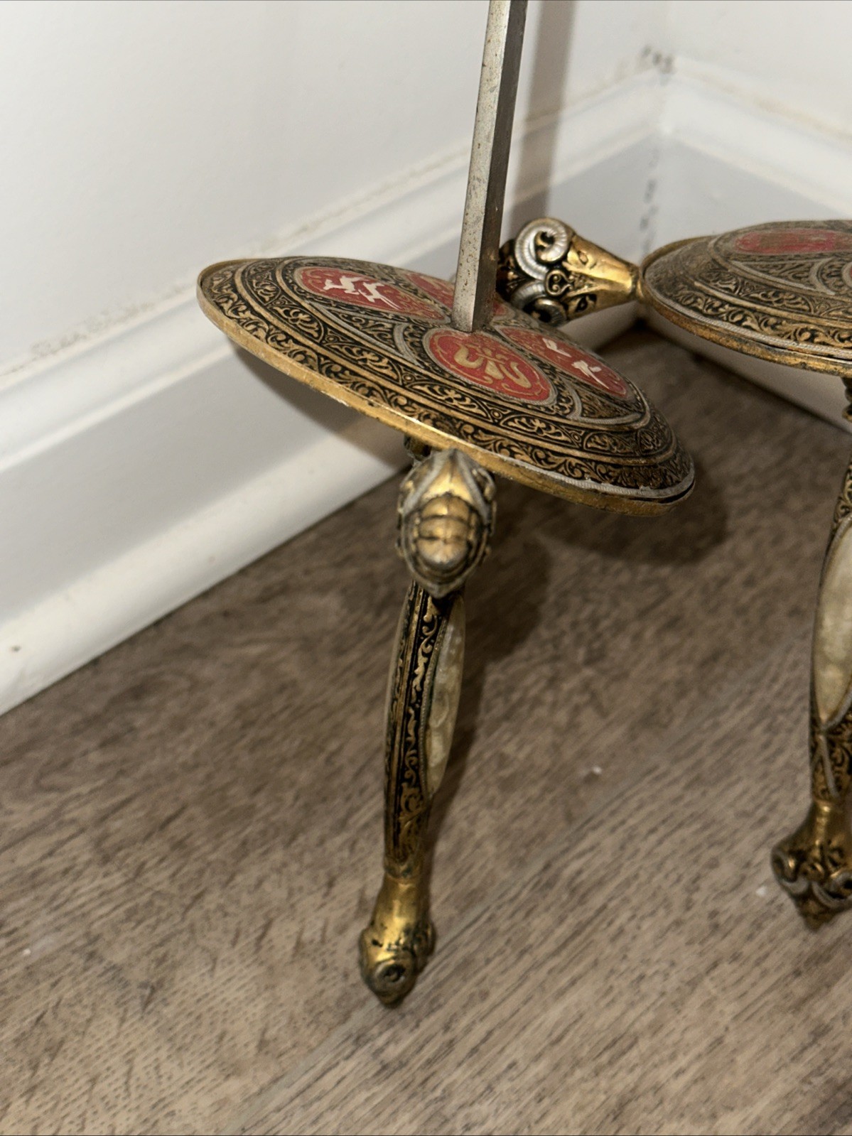 Antique Set of 2 Fencing Foil Swords Made in Spain - One Has Bent Base