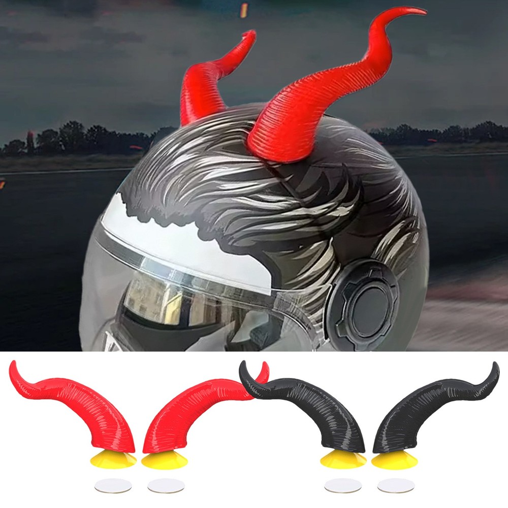 Devil Horns Helmets 2 Pieces Devil Horn Decoration Motorcycle Helmets Judicious