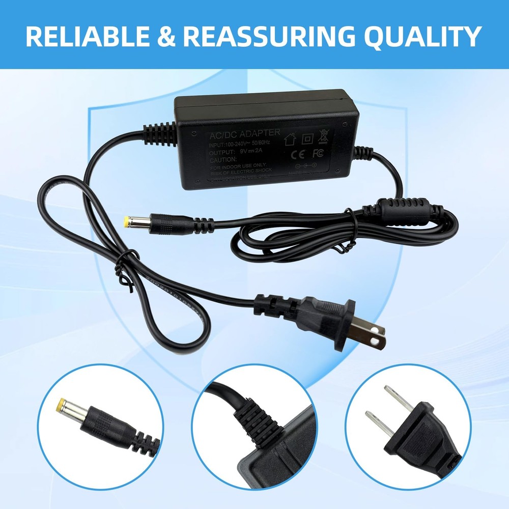9V AC/DC Power Adaptor Compatible with Command Mesh Kit Alesis Debut Kit, Ale...