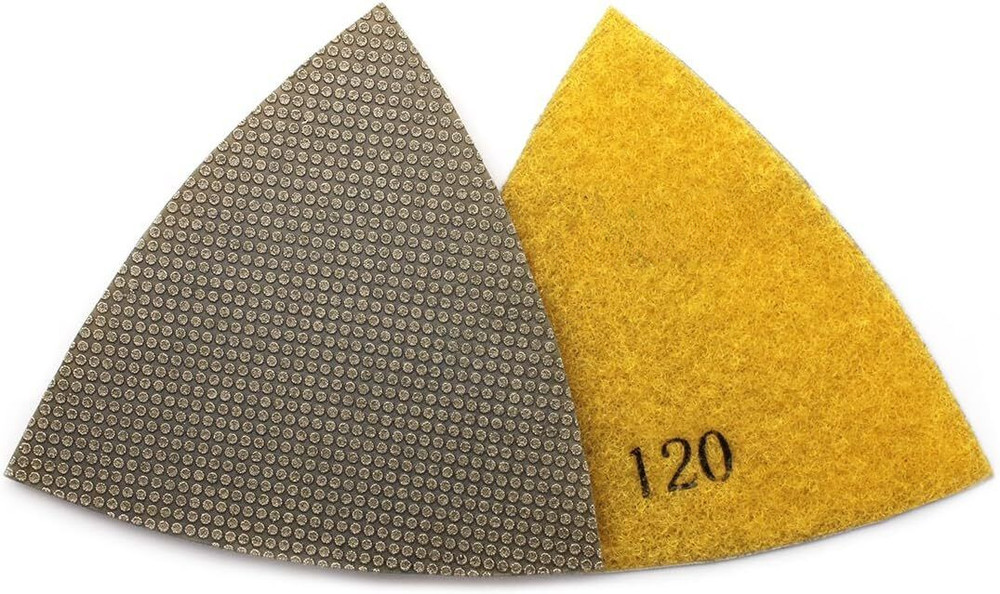 4Pcs Diamond Triangular Sanding Pads for Oscillating Tools