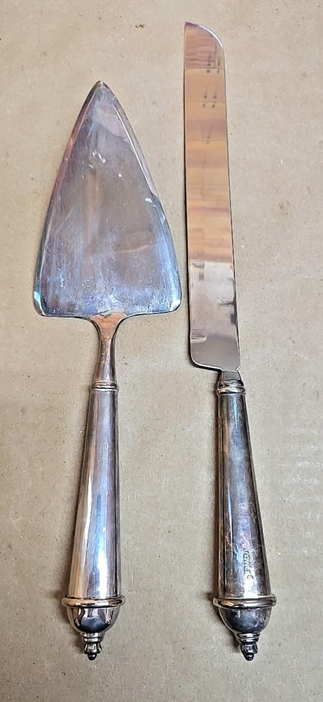 Vintage Towle Silverplated Copenhagen Cake Knife and Server